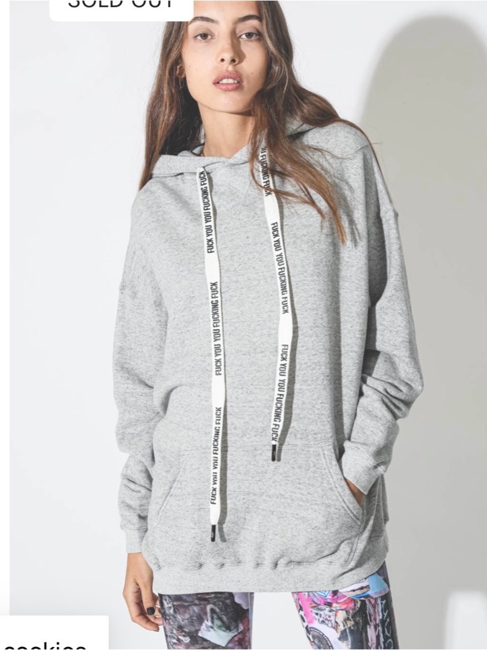 R13 Oversized Hoodie FUUF Drawstring Heather Gray Women’s Small